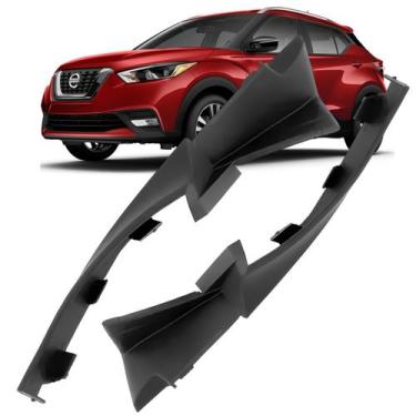 Imagem de Par Acabamento Coluna Churrasqueira Nissan Kicks 2016 A 2021 - SR