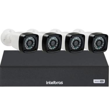 Imagem de Kit 4 Câmeras Segurança 1080p Full Hd Dvr Intelbras 4 canais