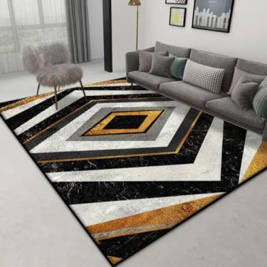 Imagem de Tapete geométrico – Tapete grande | Tamanho personalizado para sofá de sala de estar e decoração de quarto (160 x 200 cm (62 x 78 pol.) / zy-250802014556)