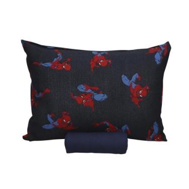 Imagem de Jogo Cama Homem Aranha 100% Algodão Elástico Spider 2 Pçs - Portallar