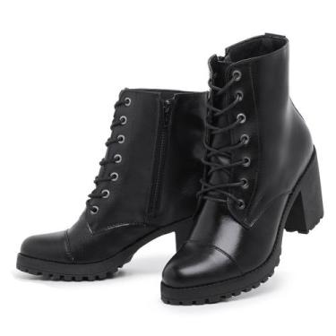 Imagem de Bota Coturno Botinha Feminino Cano Médio    (JO650) - Mena Infinity, 3