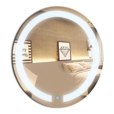 Imagem de Espelho Redondo 60cm com 2 Leds Touch Reduna
