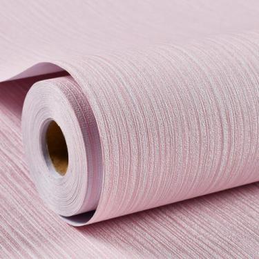 Imagem de Papel de parede Haimin Grasscloth texturizado rosa 61 cm x 10 m PVC