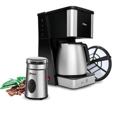 Imagem de Kit Cafeteira 40 Xicaras Jarra Inox + Moedor Grano Aroma - Philco, Cin