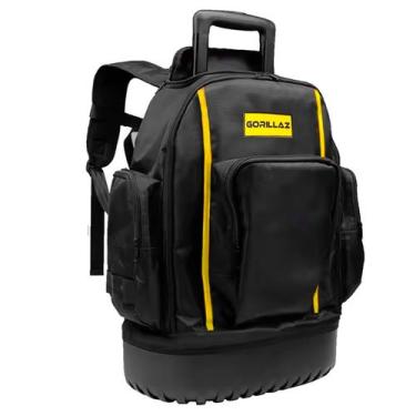 Imagem de Mochila Com Rodinhas Para Materiais E Ferramentas Reforçada Cor Preto 