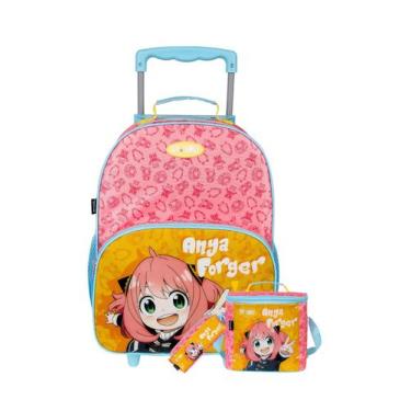 Imagem de Kit Escolar Spy Family Mochila Rodas + Lancheira + Estojo - Dermiwil