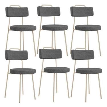 Imagem de Kit 04 Cadeiras Decorativas Estofada Sala Jantar Barcelona Arena L02 L