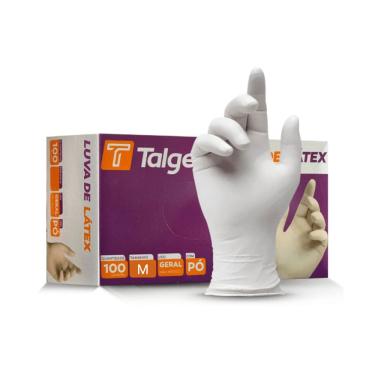 Imagem de Luva Látex Tamanho M C/100un Talge com pó