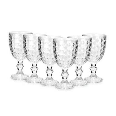 Imagem de Jogo de Taças Brilhante Vidro 6 Peças Cristal 350ml