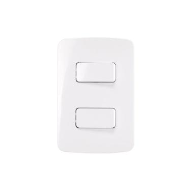 Imagem de Interruptor Simples Duplo e Interruptor P. MarGirius B3 10A com Placa 4x2 Branco
