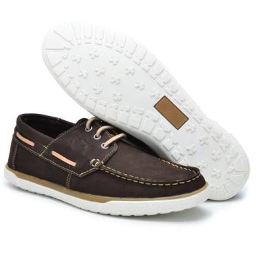 Imagem de Sapato Masculino Dockside Casual Em Couro Sapato Casual Com Conforto E