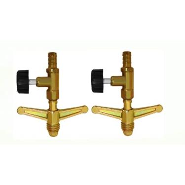 Imagem de 2 Registros Alta Pressão - P13 Tipo Borboleta-botijão Grande