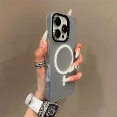 Imagem de Capa de celular 2 em 1 Candy Color para iPhone 17 Air 16 e 15 14 Plus 13 11 12 Pro Max, transparente, fosca e macia, preta, F