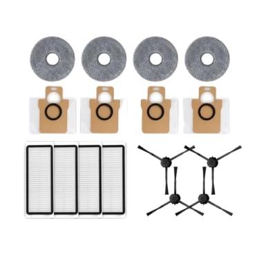 Imagem de Compatible With Dreame L20 Ultra Robot Vacuum Spare Parts Compatible With Dreame L30 Ultra Rubber Main Side Brushes Mop Cloths HEPA Filters Dust Bag Accessories(Brown)