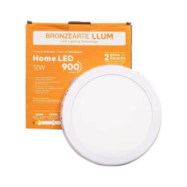 Imagem de Painel de Sobrepor Home LED Redondo 12W 6500K Bivolt Llum Bronzearte