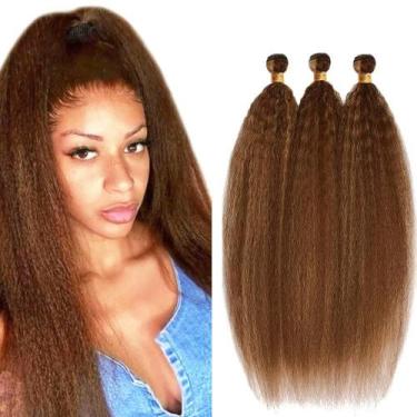 Imagem de Hair Weave ZevPiul Dark Brown P4/30 Highlight Kinky Straight