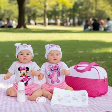 Imagem de Bebê Reborn Boneca Mary Gêmeos Angel E Minnie Com Bolsa - ADORA REBORN