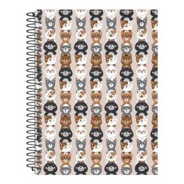 Imagem de Caderno Capa Dura Fofinhos 10 Matérias 160 Folhas Espiral - PanAmerica