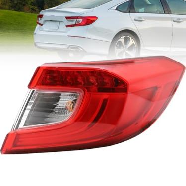 Imagem de Luz traseira direita compatível com 2018-2022 Honda Accord Sedan lado do passageiro LED Talilight lâmpadas de freio traseiro substitui 33550TVAA01