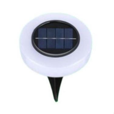 Imagem de Kit Luminária Espeto Balizador Jardim Energia Solar LED RGB Redondo Co