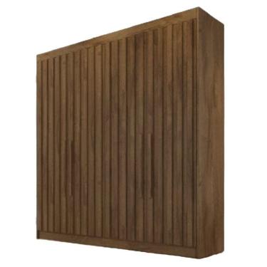 Imagem de Guarda Roupa 4 Portas Potente 100% Mdf Móveis Europa Braúna