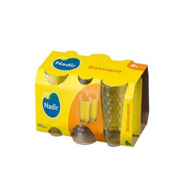Imagem de Jogo de Copos Nadir Batuque em Vidro Transparente 6 Peças 265ml, UNICA
