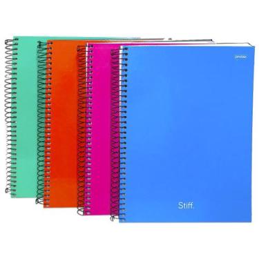 Imagem de Caderno 10 Materias Universitario 160 Folhas Stiff Slim 4 Un - Jandaia