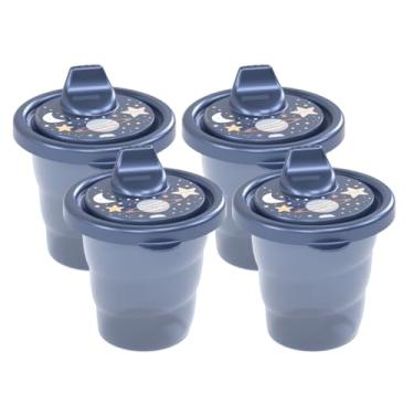 Imagem de Kit Copo Infantil Com Bico Transição Bebe Criança Treinamento Escolar Agua Suco 200ml Menino Menina (4, Astronauta)