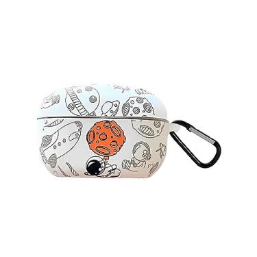 Imagem de SKPY Capa protetora antiqueda de astronauta fofa para Sony WF-1000XM5 Capa rígida de policarbonato à prova de choque com chaveiro para meninos, meninas, mulheres, homens, adolescentes