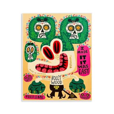 Imagem de Stupell Industries Arte de placa de parede com desenho caprichoso da cultura do México, design de Jorge R. Gutierrez, 14 x 11