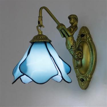 Imagem de Luminária de parede retrô americana com LED para banheiro, espelho, estilo mediterrâneo, simplicidade para sala de estar, restaurante, quarto, escritório, casa de campo, hotel, café, bar, co