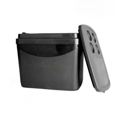 Imagem de Caixa Térmica Cooler Resistente C/Alça 34 Litros Preta Porta Copo Praia Camping 50Latas ou 7garrafa