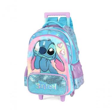 Imagem de Mochila Com Rodas Stitch Azul - Unico Azul