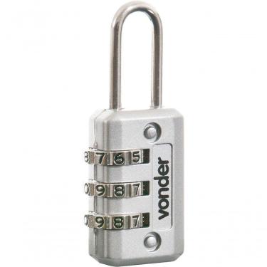 Imagem de Cadeado Com Segredo 20mm Cinza 3 Combinações - Vonder