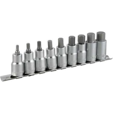 Imagem de Jogo Soquete Sextavado 1/2'' 3/16-5/8'' Com 9 Pecas Vonder