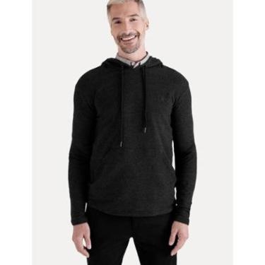 Imagem de Casaco Reserva Masculino Moletinho Hoodie Capuz Preto Mescla-Masculino