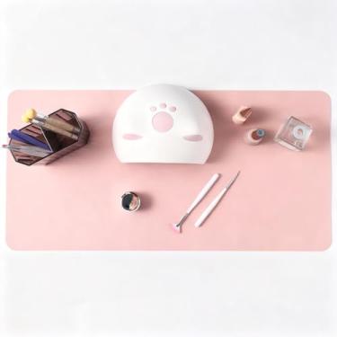 Imagem de Tapete de mesa dobrável para arte de unhas de 60 x 29 cm – à prova d'água e resistente a manchas de silicone para manicure para proteção de esmalte