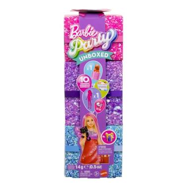 Imagem de Barbie Party Unboxed Boneca Get Ready With Me Vestido Vermelho para crianças a partir de 3 anos