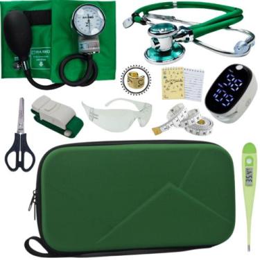 Imagem de Kit Case Enfermagem Esteto Premium Incoterm - Love Saude, VERDE P.A ME
