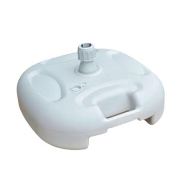 Imagem de ＡＷＨＡＯ Suporte para guarda-chuva de jardim, arco de balão, base de peso, acessório para encher com água, suporte para guarda- para coluna, piscina, verão, Branco