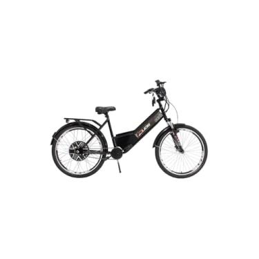 Imagem de Bicicleta Elétrica 48V 12A, Motor 500W, Velocidade Máxima 20 km/h, Bateria de Chumbo, Aro 14, Freio a Tambor, Painel Digital, Farol LED, Preta, Capacidade 150 kg