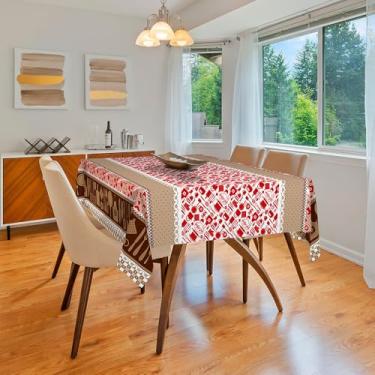 Imagem de Toalha de Mesa Plástica Térmica Impermeável para 4 6 e 8 Lugares Toalha Retangular Antiderramamento para Cozinha e Sala (MASTERCHEF,4 Lugares)