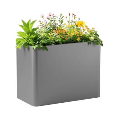 Imagem de BHCORTEN 91 cm C x 38 cm L x 61 cm A - Grande caixa de plantação para plantas ao ar livre, flores, jardim