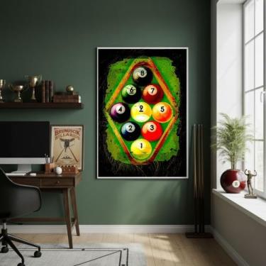 Imagem de Quadro Decorativo Bolas De Sinuca-70x50cm Mold Branca - Quadros On-lin