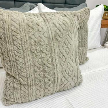 Imagem de Kit 2 Almofadas Comfy 50x50 Franci Tricot Oliva