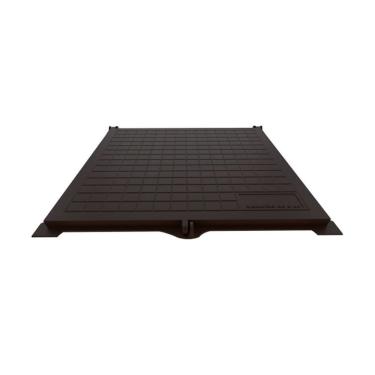 Imagem de Tampão Articulado S Rebaixo Passagem Inspeção Marrom 30x30cm