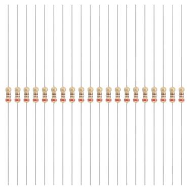 Imagem de YOKIVE 200 peças 1/4W (0,25 Watts) 270 Ohm 5% de resistor de filme de carbono, resistor fixo único de filme de carbono | Ótimo para dispositivos eletrônicos DIY, placas de circuito, sensores