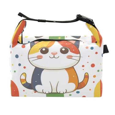 Imagem de STAYTOP Lancheira fofa de gato com fivela de alça, lancheira isolada para meninos e meninas, lancheira térmica para trabalho escolar