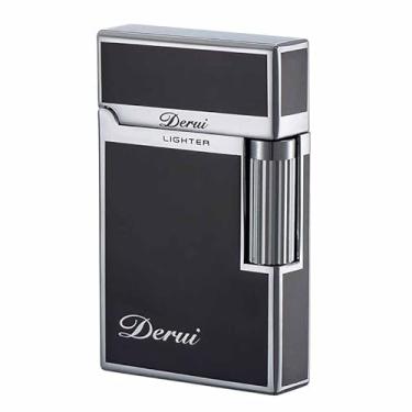 Imagem de Isqueiro clássico de butano vintage isqueiro de ignição lateral, recarregável para homens, pai, marido, colecionável exclusivo (combustível não incluído), prata