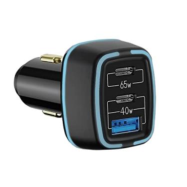 Imagem de Adaptador de carregador rápido USB tipo C 105 W PD 65 W adaptador de carregador de telefone de carro super rápido